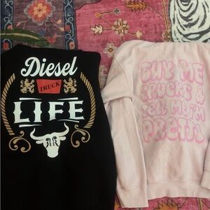 Diesel Black Graphic Sweatshirts